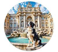 Malinois 1000 Pièces Puzzle Circulaire Animal de Compagnie Chien Puzzles Classiques Jeu Cadeau Unique Jeu D'Intelligence Cadeaux 1000pcs (67.5x67.5cm)