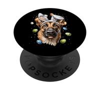 Malinois Belge Maligator Œufs de Lapin de Pâques Oreilles de Lapin PopSockets PopGrip Adhésif