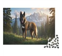 Malinois Belge Puzzle Adulte 1000 Teile Jeu ÉduChatif Jouets Défi Artisanat Cadeau Famille Home Decor pour Adultes Et Enfants À Partir De 14 Ans 1000pcs (75x50cm)
