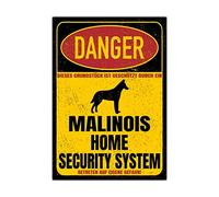 Malinois Belgian Mali Plaque de porte avec système de sécurité pour chien