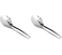 Mali'S 10564 - Cuillère de service à riz, cuillère à risotto, grande cuillère avec aspérités - Inox, 23.5 x 7.5 x 2 cm, Argent (Lot de 2)