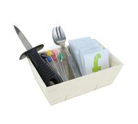 Mali's KITCRUS_S2, Set dégustation fruits de mer et crustacés avec 1 couteau huîtres, 6 fourchettes crustacés, 6 pics, 6 rince-doigts, en coffret cadeau bourriche bois