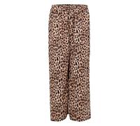 Malito 2306 Pantalon Marlenehose pour femme avec imprimé animal - Culotte douce et fluide - Pantalon d'été ample - Pantalon de loisirs tendance, Leo 4, 36-46