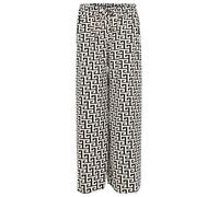 Malito 2306 Pantalon Marlenehose pour femme avec imprimé animal - Culotte douce et fluide - Pantalon d'été ample - Pantalon de loisirs tendance, Blanc ethnique, 36-46