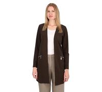 Malito 6041 Blazer décontracté à manches longues pour femme - Blazer extensible élégant et ouvert - Doux et moulant - Business Longblazer, marron foncé, M