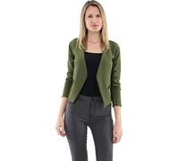 Malito Blazer sous Basic-Look avec Fermeture-éclair Costume 6040 Femme (M, Olive)