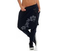 Malito Boyfriend Pantalon Bretelles Baggy Harem Aladdin 91085 Femme Taille Unique (Bleu foncé)