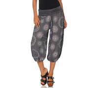 Malito Court Pantalon de survêtement avec d'été Print Sweatpants Boyfriend 7182 Femme Taille Unique (Gris foncé)