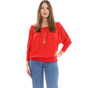 Malito Femme Blouse avec Chaîne Tunique Haut Loose Oversize 1133 (Rouge)