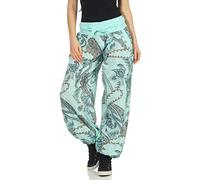 Malito Femme Pantalon Motifs Harems Bloomers Baggy 3485 (Menthe)