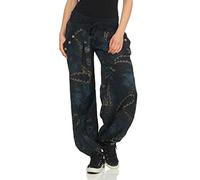 Malito Femme Pantalon Motifs Harems Bloomers Baggy 3485 (Noir)