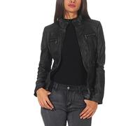 Malito Femme Simili Cuir Veste Sakko Blazer 5179 (Noir, XL)