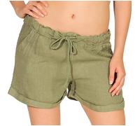 Malito Femmes Lin Shorts Pantalon Bermuda Loisirs Basic 1964