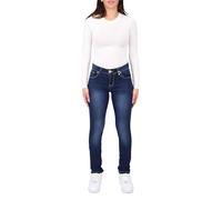 Malito K009 Jean pour femme - Taille basse - Coupe skinny - Élastique - Denim stretch - Taille basse - Coupe slim, Denim bleu., 42/mince