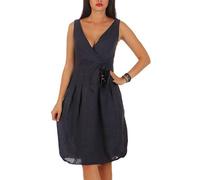 Malito Légère Robe de Lin Robe d´été 8147 Femme (L, Bleu foncé)