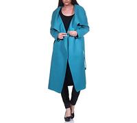 Malito Manteau long pour femme avec coupe cascade,trench avec ceinture,Duffle coat doux,Parka - Veste 3040,pétrole,Taille Unique,38-42