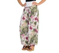malito more than fashion 8939 Pantalon Aladdin Femme avec Motif Floral, Pantalon Sarouel pour Danser, Pantalon Baggy pour Chilling - Pantalon Décontracté - Pantalon Sarouel, Blanc, 8-16
