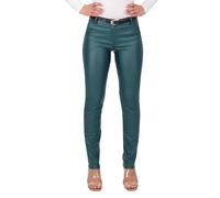 Malito - Pantalon chino pour femme - Élégant pantalon élastique aspect cuir - Pantalon festif et élégant pour femme - 1031 (S-XXL), pétrole, S