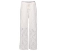 Malito - Pantalon en dentelle pour femme - Pantalon de plage doux et fluide - Pantalon d'été long et élégant - Taille élastique féminine festive 20634 - (M-XL), Blanc., 40-44