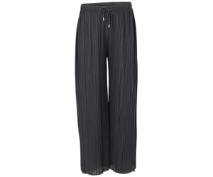 Malito - Pantalon plissé pour femme - Pantalon ample et fluide en mousseline de soie - Pantalon d'été long - Pantalon Marlène tendance 883, Noir , S-M