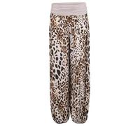 Malito - Pantalon sarouel pour femme - Imprimé léopard - Pantalon bouffant léger et aéré - Pantalon de plage fin - Pantalon d'été - Pantalon de loisirs pour se détendre (XS-XL), gris clair, 36-44
