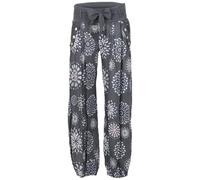 Malito Pantalons bouffants pour Femmes avec imprimé | Pantalons légers en Tissu avec Ceinture | Pantalons de Loisirs Confortables | Pantalons de Harem - décontracté 3481 (Gris foncé)