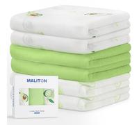 Maliton Langes en mousseline pour bébé, lot de 6, 70 x 70 cm, grands bavoirs en coton, pack de mousselines douces et respirantes pour bébé, carrés de mousseline essentiels pour nouveau-né - ensemble