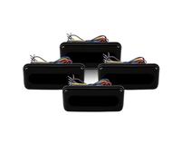 MALIYAE Feu Arrière LED pour Moto De Freinage Clignotant Circulation Diurne 12-24 V, pour Cafe Racer Bobber Chopper Freinage Stop(4pcs White Yellow)