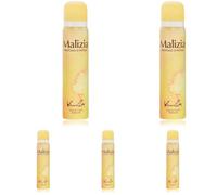 MALIZIA PROFUMO D'INTESA | Seduction Parfum Vanilla, Déodorant Spray Femme, 100mL (Lot de 5)