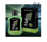 Malizia UOMO Vetyver Lot de 6 lotions après-rasage 100 ml