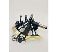 Malla Inc. Sextant Instrument | Sextant de travail en laiton nautique | Sextant avec lecture de tambour micrométrique revêtu de poudre noire | Sextant astrolabe de marine pour navire | Sextant cadeau