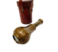 Malla Inc. Télescope nautique fait à la main avec étui en cuir Dollond London