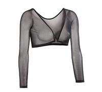 Mallalah Boléro Femme Chic Soirée Dentelle Col V Sexy Gilet Court Cardigan Manches Longues Classique Elégante Jersey Chic pour Robe Soirée Vintage