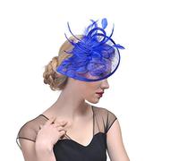 Mallalah Femme Coiffure Mariage Chapeau Fascinator Soirée Bibi élégant Mini Brêt Cocktail Pince à Cheveux Plume Orné Fleur Fête Plage Mariage Vintage Bandeau