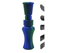 Mallard DrakeChangeur voix - Double voies sonores, 5 anches interchangeables, générateur bruit à large portée, quackerMimic Squawker, dispositif audio géométrique texturé | Jeu leurre pour les passi