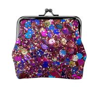 Mallard Duck Porte-monnaie en similicuir avec serrure à baiser, trousse de maquillage pour femmes et filles, porte-monnaie pour espèces, pièces de monnaie, clés, rouge à lèvres, Motif à paillettes