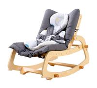 MallBEST Chaise 3 en 1 pour bébé - Réglable - En bois - Avec coussin amovible et ceinture de siège - Pour bébé et enfant