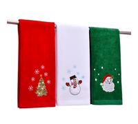 Grinch Lot de 3 essuie-Mains de Noël de Grande Taille 40,6 x 68,6 cm, 100% Pur Coton pour Salle de Bain, Cuisine, décoration de Noël