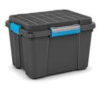 KIS 237440 Boîte de rangement Scubba empilable (l x H x P) 495 x 340 x 390 mm gris-bleu, noir 1 pc(s