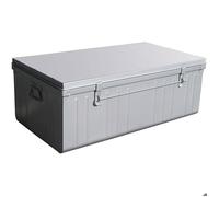 Malle de rangement en acier inoxydable - PIERRE HENRY - 55x100 - Gris - Style vintage