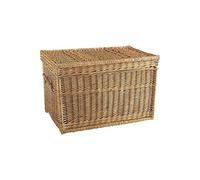 Malle de rangement en osier buff 80 x 45 x 45 cm