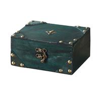 Malle en bois robuste à l'ancienne et pratique, style européen, solution de rangement élégante pour les voyageurs et les amateurs de mode