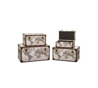 Malles mappemonde - Lot de 4 - Atmosphera Multicolore G