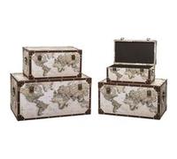 Malles mappemonde - Lot de 4 - Atmosphera Multicolore G