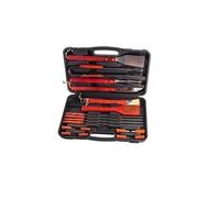Mallette 18 Ustensiles Barbecue acier inoxydable et bois BBQ