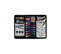 POSCA Mallette Graffiti 20 marqueurs pointes assorties Couleurs classiques