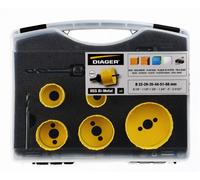 Mallette 6 scies cloche HSS DIAGER + accessoires - 651C
