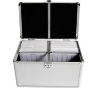 Mallette à CD MediaRange BOX75 200 CDs/DVDs/disques Blu-ray aluminium argent (l