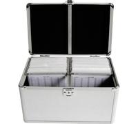 Mallette à CD MediaRange BOX75 200 CDs/DVDs/disques Blu-ray aluminium argent (l