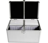 Mallette à CD MediaRange BOX75 200 CDs/DVDs/disques Blu-ray aluminium argent (l x H x P) 301 x 180
